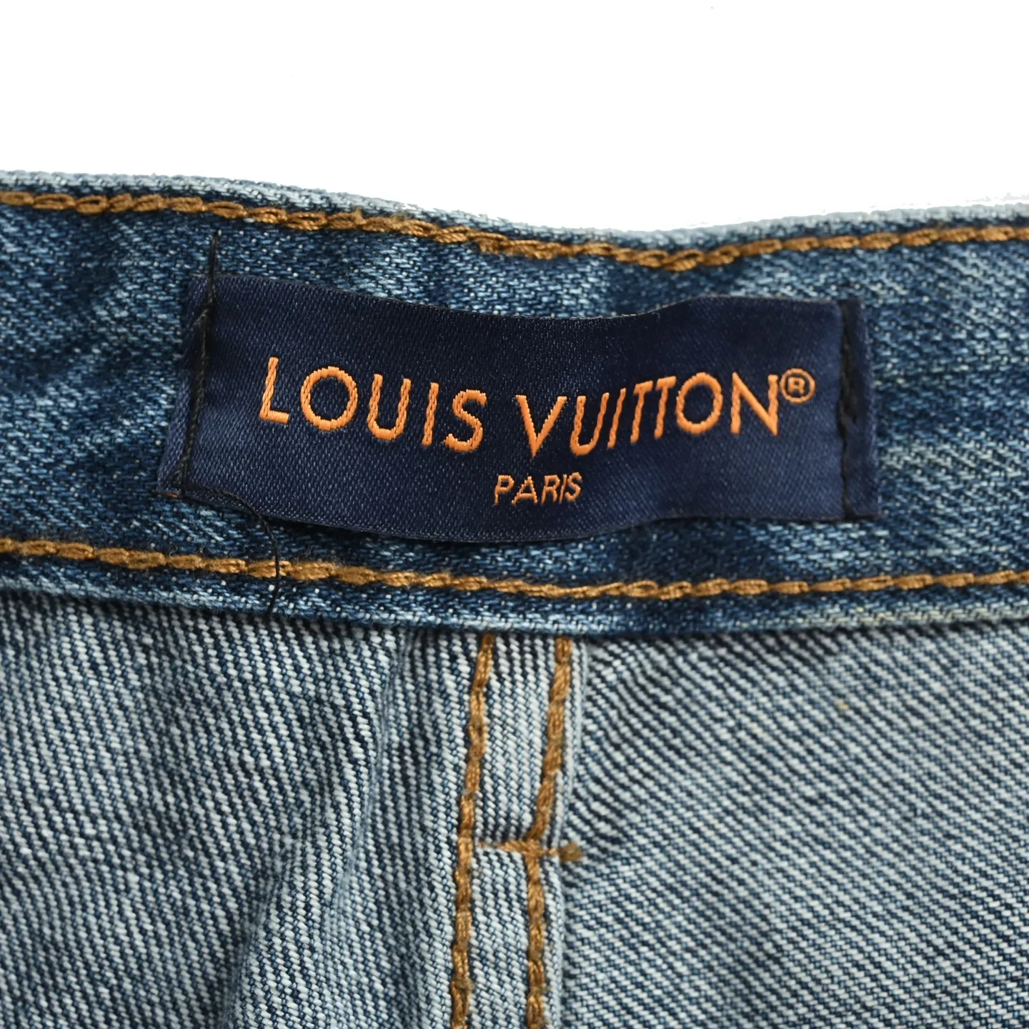 Louis Vuitton/Louis Vuitton 25Fw wavy line washed jeans